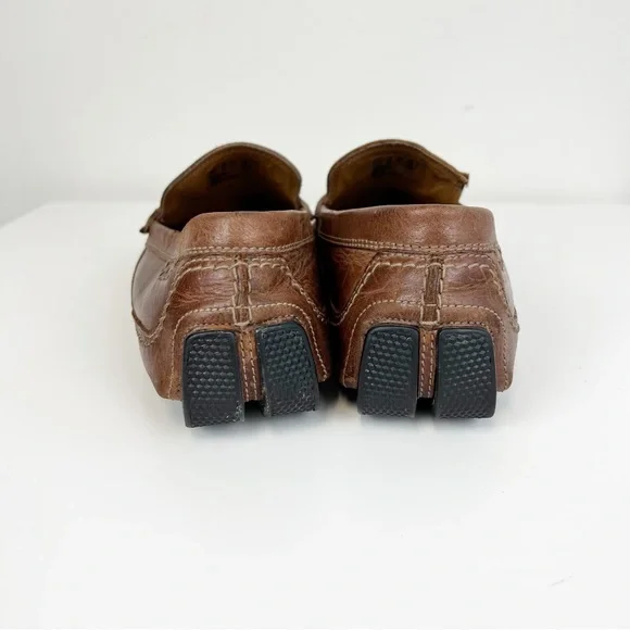 Clarks Ashmont Way Brown Cognac Leather Driving Loafer 9.5 M - Picture 8 of 11